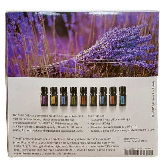 Doterra Petal Diffuser Aromatherapy Essential Oil Ultrasonic Mist LED Light EUC - Picture 6 of 6